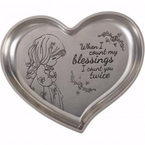 Precious Moments Precious Moments 190023 Count My Blessings Heart Shaped Trinket Tray - 3.75 x 3.75 in. 190023